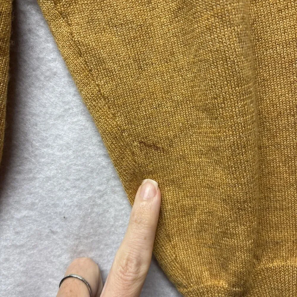 Jos. A. Bank Signature Collection 100% Merino Wool Polo Sweater Yellow Mens M *